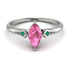 Marquise Pink Moissanite Geometrical Engagement Ring - Reese No. 806